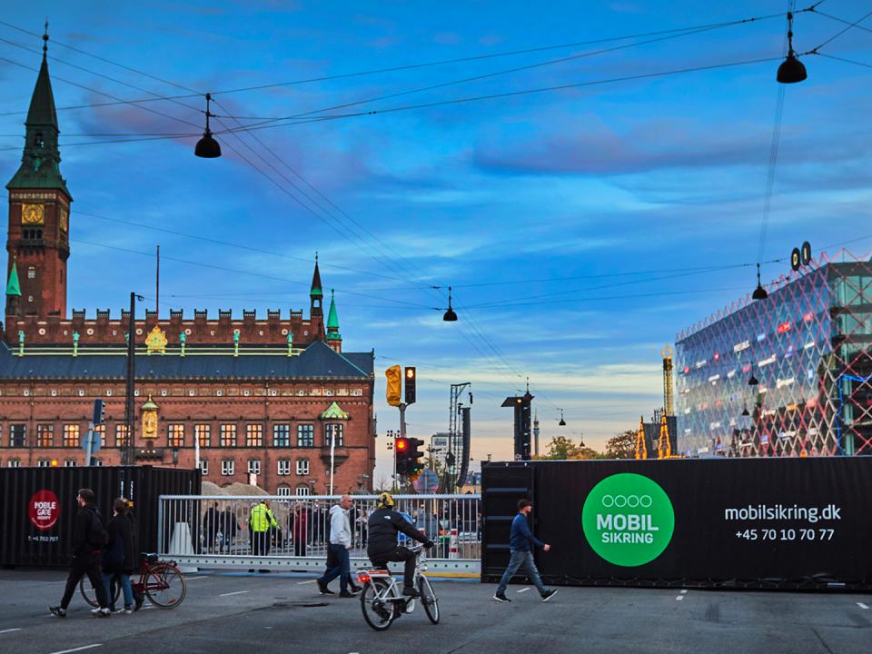 Mobilport ved rådhuspladsen til mindekoncert for Kim Larsen